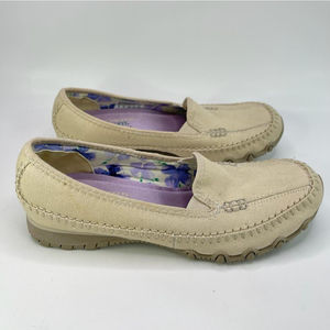 Skechers Bikers Jaywalk Walking Slip On Shoes Memory Foam Cream - Size 8 US